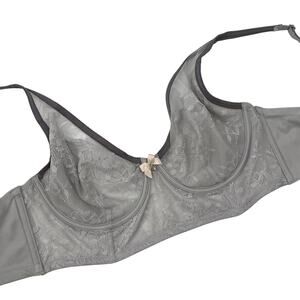 Victoria's Secret Gray Lace Scoop Neck Bra